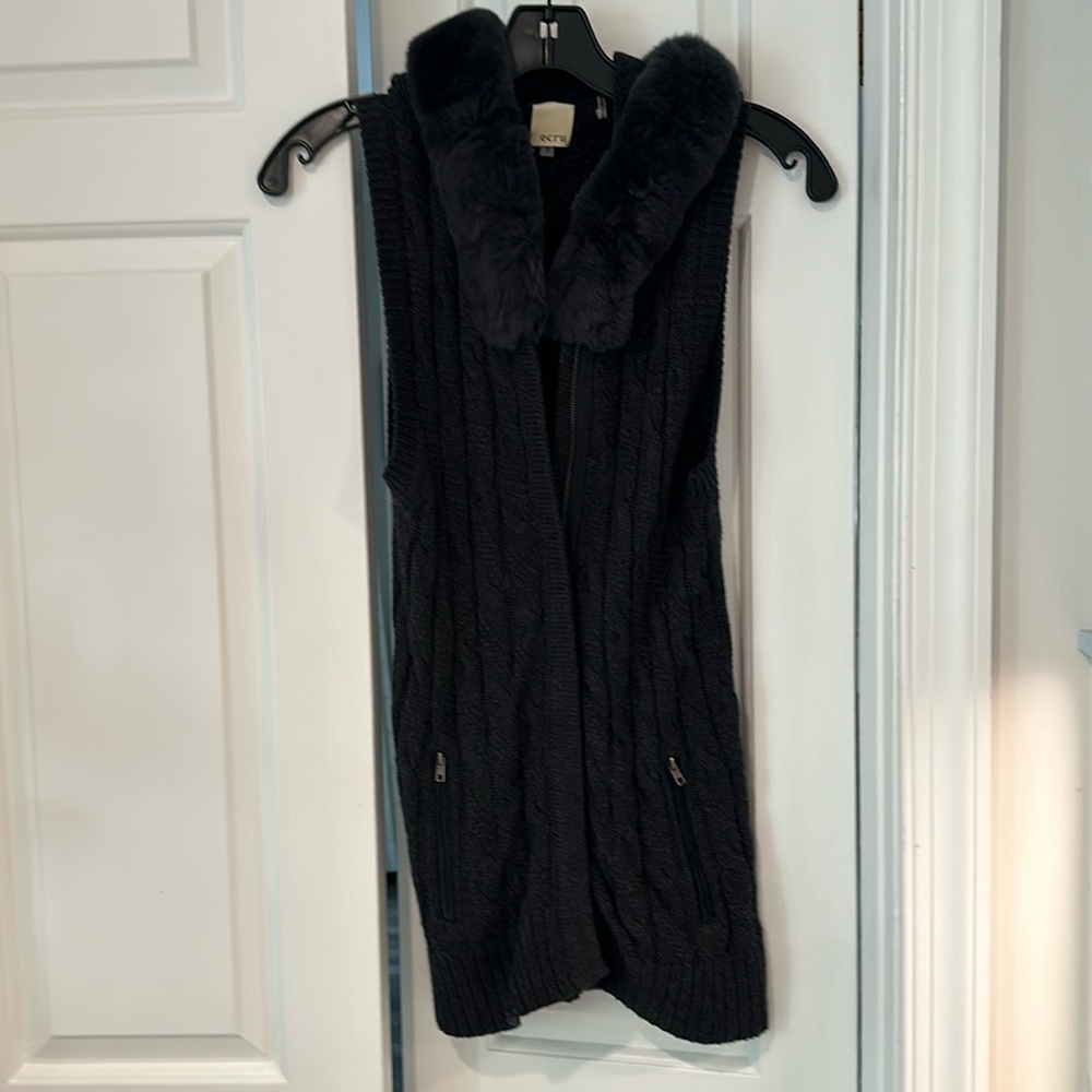 Ecru sweater vest